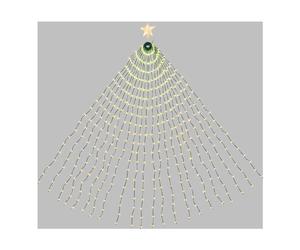 Decoro luminoso Lotti 68988 Tenda Mantello Verde + Puntale Stella per