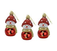 Decoro Pre Qu' Italia Set 3 Omini Neve rosso Assortito