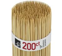 DecorRack 200 spiedini in bambù, 30 cm, extra stabili per kebab, barbecue e finger food, robusti bastoncini di legno per fai da te, ideali come spiedini per marshmallow e pane, per falò