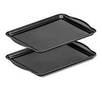 DecorRack Confezione da 2 teglie antiaderenti, 35 x 25 cm, teglie e teglia per biscotti, resistenti da forno per forno (confezione da 2)