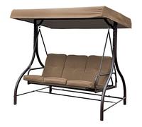 Decorspace Dondolo 3 posti"Katay" altalena da giardino e veranda reclinabile a letto 194 cm (Dondolo)