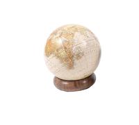 Decorspace Mappamondo con base in legno decorazione per ambienti h 18,5 cm (Giallo)