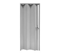 Decorspace Porta a soffietto "Luciana" da Interno 88,5 x h 214 cm in PVC "Made in Italy" Grigio Tinta Unita