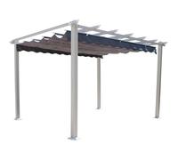 Decorspace Telo di ricambio per gazebo Astoria copertura in poliestere pergolato moderno 3 x 3 mt Grigio