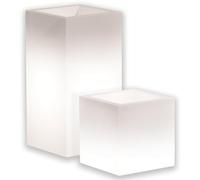 Decorspace Vaso luminoso Cube quadrato decorazione per esterno e giardino "Made in Italy" 40 x 40 cm con cavo (40 cm, Rosso)