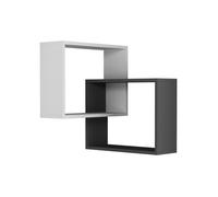 Decortie Mensola a muro Ring - White, Anthracite in Bianco Unica