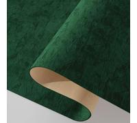 Decotalk Adesivi Murali Carta da Parati Velluto Verde Scuro 40X500cm Vintage Carta Adesiva Rosa Pellicola Adesiva Per Mobili Armadio Camera da Letto Decorativa Scatola Di Gioielli Rivestimento Adesivo