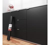 Decotalk Carta Adesiva per Mobili Nero Pellicola Autoadesivo Carta da Parati Nero 40X1000cm Tocco Super Morbido Impermeabile Vinilica Decorativa Bagno Cucina Camera da Letto Parete Desktop
