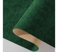 Decotalk Carta da Parati Adesiva Muro Velluto Verde Scuro 40X300cm Adesivi Murali Vintage Carta Adesiva Rosa Pellicola Autoadesiva Mobili Adesivi Decorativa Scatola Di Gioielli Armadio Cassetto