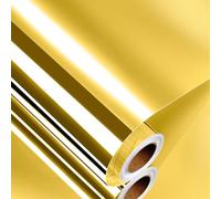 Decotalk Pellicola Adesiva Per Mobili Specchi Oro Autoadesivi 30X1000cm Specchi Flessibili Adesivi Per Pareti Riflettente Specchio Decorativo Senza Vetro Artigianato Decorazione Della Parete Diy