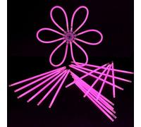 Decotrend-Line-100 Braccialetti Starlight Glowstick Fluo Neon, Colore Rosa, 100102