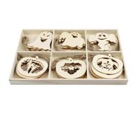 Decoupage di legno Halloween per il libero creativo ciondolo fantasma | Hobby Creativi Halloween DIY Per Adulti Parete Porta Telaio Albero Auto Specchio