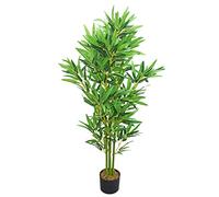 Decovego Bambù Pianta Albero Artificiale Plastica con Legno Naturale 120cm