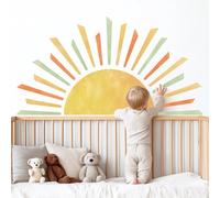 DECOWALL Adesivo da parete con sole Boho Isaia, 60:1, per cameretta dei bambini e cameretta dei bambini, adesivo cristiano, grande decorazione da parete (SG2-2523)