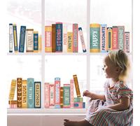 DECOWALL CDS9-9006 - Adesivi per finestre in stile boho, con stampa di libri, adesivi su entrambi i lati, per il rientro a scuola, feste, casa, classe, biblioteca, primo giorno di scuola