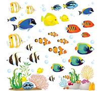 DECOWALL DS-8035 Poisson De Récif De Corail Autocollants Muraux Mural Stickers Chambre Enfants Bébé Garderie Salon(Petit)