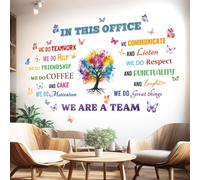 DECOWALL DS9-8086 Adesivi da parete con citazioni per ufficio, decalcomanie decorative per detti positivi Peel and Stick Motivational Teamwork Company Art We are A Team Gift Classroom