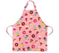 DECOWALL Grembiule per Bambini per Ragazze Ragazzi Grembiuli da Cucina da Cuoco con Tasca Frontale per Bambini Cucinare Cottura al Forno Pittura Arte Cinghia Regolabile Impermeabile