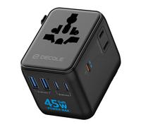 decqle Adattatore Universale da Viaggio Presa Universale da Viaggio con 3 USB