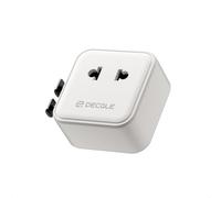 decqle “Air” Adattatore Universale da Viaggio con 2500W Presa AC | Presa Universale da Viaggio, NON è Un Convertitore di Tensione, per UE/Regno Unito/Stati Uniti/Australia e 200+ Paesi(bianca)
