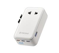 decqle “Air” Adattatore Universale da Viaggio con 3 USB-C(GaN 45W)＆ 1 USB-A | Presa Universale da Viaggio, NON è Un Convertitore di Tensione, per UE/Regno Unito/Stati Uniti/Australia e 200+ Paesi(bianca)