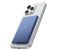 decqle “Air” Powerbank per MagSafe, 5000mAh Ultra Sottile Batteria Integrata Caricatore Portatile Wireless con Cavo USB-C, Solo per iPhone serie 17/16/15/14/13/12 (Blu)