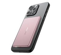 decqle “Air” Powerbank per MagSafe, 5000mAh Ultra Sottile Batteria Integrata Caricatore Portatile Wireless con Cavo USB-C, Solo per iPhone serie 17/16/15/14/13/12 (Rosa)