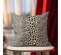 DecStic Federa per cuscino con stampa leopardata e ghepardo nero, impermeabile, 40,6 x 40,6 cm, per camera da letto, divano, panchina, portico
