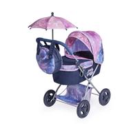 DeCuevas passeggino pieghevole per bambole Magic Bubble con parasole e borsa 60 cm