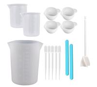 DECUIOCC Set di formine in resina epossidica - Versatile kit di misurazione con tazze in silicone per una miscelazione e modellazione precisas