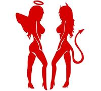 Decus Angelo e Diavolo Donne Sexy L 0233 (Rosso) // Adesivo OEM JDM Style Vinyl Transfer