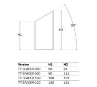 Deda Elementi TT 30° Angle Spacer Aero Manubrio Riser Nero, 120mm