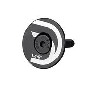 Deda Elementi Flat, Tappo Superiore e bullone Unisex Adulto, Nero, 1 1/8"