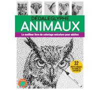 DÉDALEGLYPHE ANIMAUX: Le meilleur livre de coloriage unicolore pour adultes.