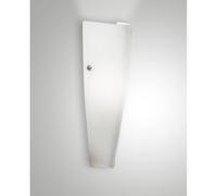 Dedalo Applique Bianca IP44 Unica Luce Stile Elegante in Metallo e Vetro Soffiat [EEK: A++]