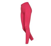 DeDavide - Leggings lunghi per bambini, in microfibra, tinta unita, colori assortiti Colore: rosa. 128-134 cm