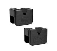 DEDC 2 Tamponi in Gomma per Cric Sollevatore Auto Ponte con Scanalatura Evita Graffi Danni per Dura Resistente Universale Jack Pad Stand Nero