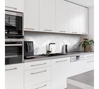 Dedeco Pannello posteriore della cucina, motivo: arte V5, pannelli in alluminio da 3 mm, paraschizzi da cucina, pannello composito impermeabile, con vernice UV lucida, tutte le superfici, 260 x 60 cm