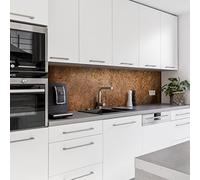 dedeco Pannello posteriore della cucina, motivo: ruggine V1, 5 mm, in schiuma rigida in PVC come paraspruzzi, protezione da parete della cucina, impermeabile, con vernice UV lucida, tutte le