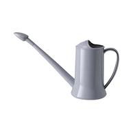 DEDEMCO Annaffiatoio da 2 litri per piante da interno ed esterno, moderne piccole lattine d'acqua per piante da giardino e fiori, beccuccio lungo con soffione doccia rimovibile, grigio