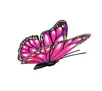 DEDEMCO Decorazioni giganti da giardino con farfalle da 60 cm, decorazioni 3D per esterni, decorazioni per giardino, decorazioni in PVC e farfalle