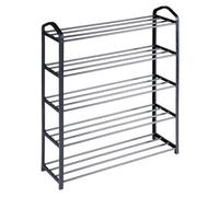 Dediam Scarpiera Scaffale Slim A 5 Ripiani Con Struttura Salvaspazio In Acciaio, Portascarpe e Organizzatore Multiuso Per Casa, Giardino, Campeggio e Vacanza