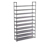 Dediam Scarpiera Scaffale XL 10 Ripiani In Tessuto E Struttura Slim Salvaspazio In Acciaio, Portascarpe Per Corridoio, Ripostiglio, Guardaroba e Bagno