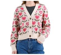 DEDICATED - Women's Cardigan Kanan Love Flowers - Maglione M variopinto