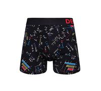 Dedoles Boxer Shorts Uomo & Bambino Mutande Intimo Cotone con Tanti Design Divertenti, Colore: Nero, Disegno: Matematica (Boxer Aderenti), Taglia: S