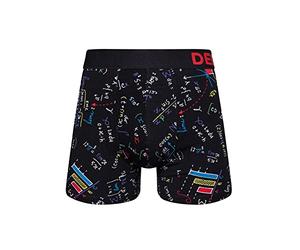 Dedoles Boxer Shorts Uomo & Bambino Mutande Intimo Cotone con Tanti Design Divertenti, Colore: Nero, Disegno: Matematica (Boxer Aderenti), Taglia: XXL