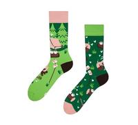 Dedoles Calzini Unisex Donna Uomo & Bambini Calze Cotone con tanti Design divertenti sinistra destra diversi, colore: Verde, disegno: Amore nella natura, taglia: 39-42