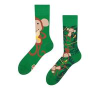 Dedoles Calzini Unisex Donna Uomo & Bambini Calze Cotone con tanti Design divertenti sinistra destra diversi, colore: Verde, disegno: Scimmie, taglia: 27-30