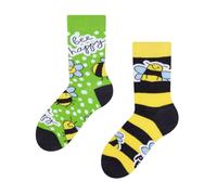 Dedoles Calzini Unisex Donna Uomo & Bambini Calze Cotone con tanti Design divertenti sinistra destra diversi, colore: Verde, disegno: Api, taglia: 31-34