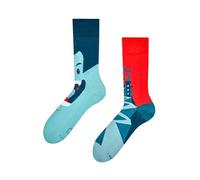 Dedoles Calzini Unisex Donna Uomo & Bambini Calze Cotone con tanti Design divertenti sinistra destra diversi, colore: Blu, disegno: Castello di Dracula, taglia: 43-46